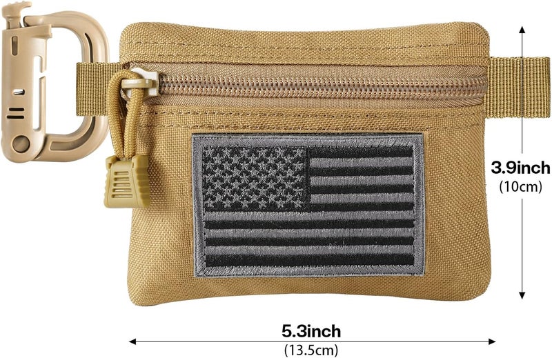 FRTKK 2 Pack Tactical Compact EDC Pouches Military Molle Utility Pouch Accessories Organizer Pouch Coin Purse Keychain Pocket Credit Card Holder Waist Pack - Image 4
